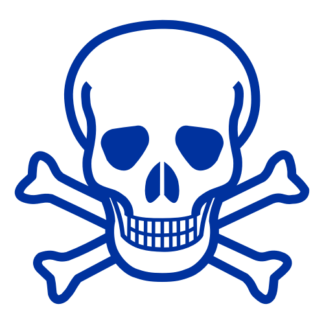 Skull Cross Bones Decal (Blue)
